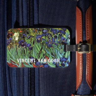 Irises by Vincent van Gogh, Vintage Garden Art Luggage Tag