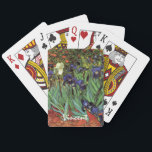 Irises by Vincent van Gogh, Vintage Garden Art Playing Cards<br><div class="desc">Irises (1889) by Vincent van Gogh is a vintage fine art post impressionism landscape floral painting featuring a garden with purple bearded irises growing by orange poppies. A single white iris flower is blooming at the edge. About the artist: Vincent Willem van Gogh (1853 -1890) was one of the most...</div>