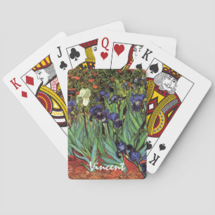 Irises by Vincent van Gogh, Vintage Garden Art Playing Cards