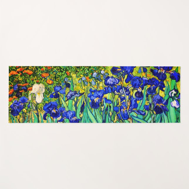 Irises by Vincent Van Gogh Yoga Mat (Front (Horizontal))