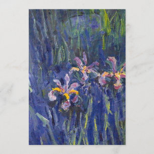 Irises Claude Monet Invitation