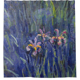 Irises Claude Monet Shower Curtain
