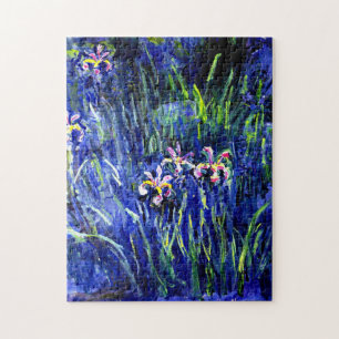 Irises, famous fine art painting by Monet Jigsaw Puzzle