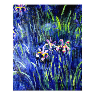 Irises, famous floral painting by Claude Monet Photo Print