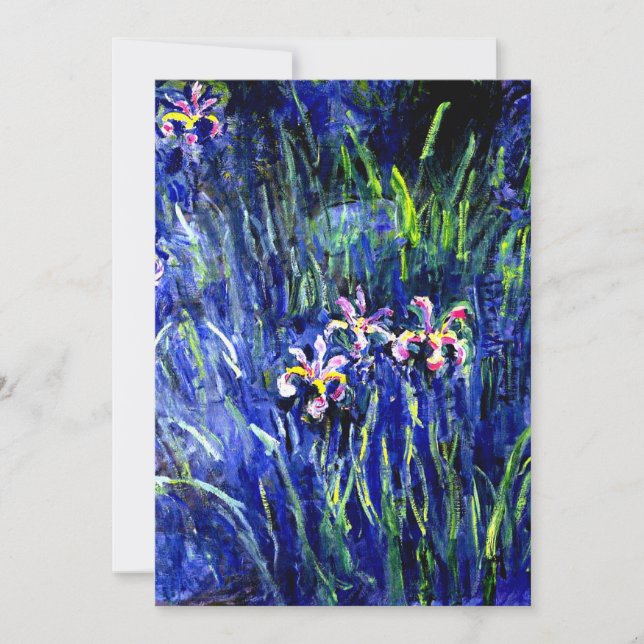 Irises, famous painting by Claude Monet, Card (Front)