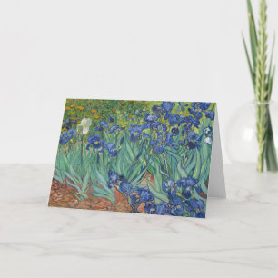 Irises, Floral Oil Painting, Vincent Van Gogh Card