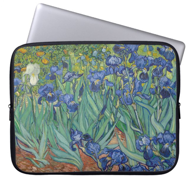 Irises, Floral Oil Painting, Vincent Van Gogh Laptop Sleeve (Front)