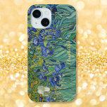 Irises Flowers Van Gogh Floral Art Monogrammed iPhone 15 Case<br><div class="desc">Create your own custom, personalised, elegant faux gold script typography font, flowers / floral / nature / vintage art lovers and Van Gogh connoisseurs', chic, sleek, stylish, form-fitting, featherlight, trendy, slim profile, lightweight, impact resistant, durable hard plastic, glossy finish Apple iPhone case, featuring a beautiful colourful intricate detailed vintage oil...</div>
