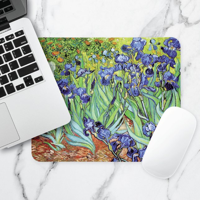 Irises Garden Landscape Vincent van Gogh Mouse Mat (Creator Uploaded)
