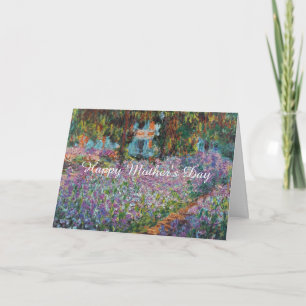 Irises in Monet's Garden Fine Art Mother's Day Card