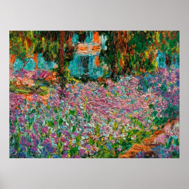 Irises In Monets Garden Poster (Front)