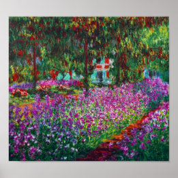 Irises in Monet's Garden Poster