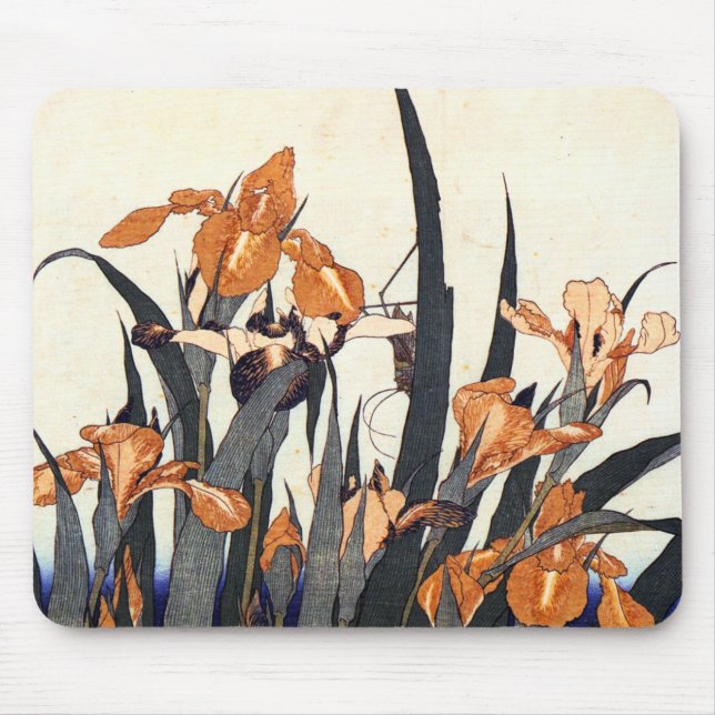 Irises, Katsushika Hokusai Mouse Mat (Front)