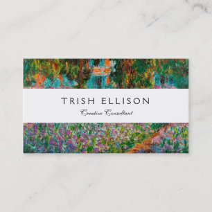Irises Monet Garden Giverny flowers Business Card