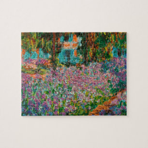 Irises Monet Garden Giverny flowers Jigsaw Puzzle