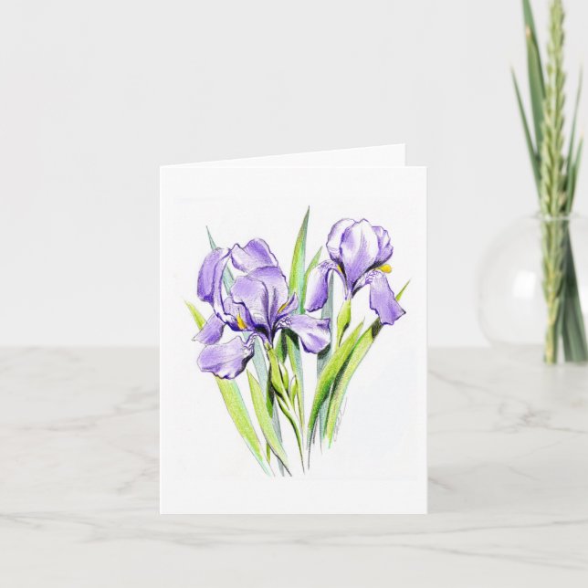 Irises Note Card (Front)