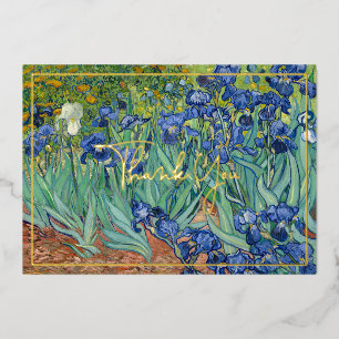 Irises   Real Foil Thank You Card