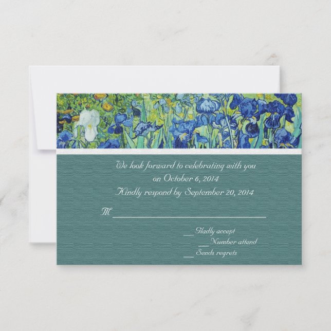 Irises RSVP cards (Front)