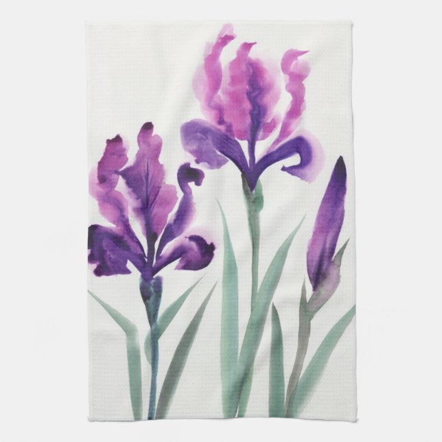 Irises Tea Towel (Vertical)