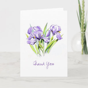 Irises Thank You Greeting Card