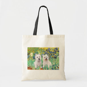 Irises - Two Westies Tote Bag