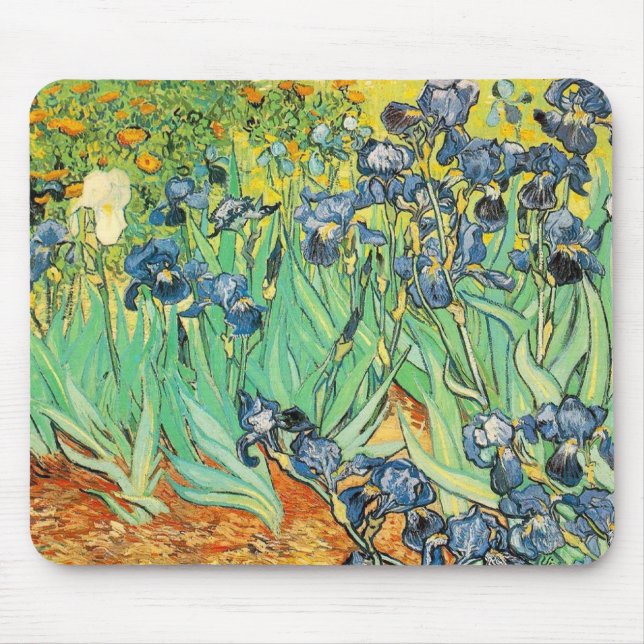Irises - Van Gogh - c1889 Mouse Mat (Front)