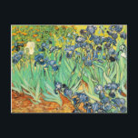 Irises - Van Gogh - c1889 Postcard<br><div class="desc">Show people your style and refinement with this reproduction of a fine art piece entitled "Irises" by Vincent van Gogh. Painting of blue irises growing in a field. Painted circa 1889</div>