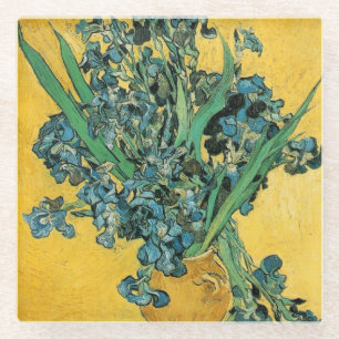 Irises - Van Gogh - c1890 Glass Coaster