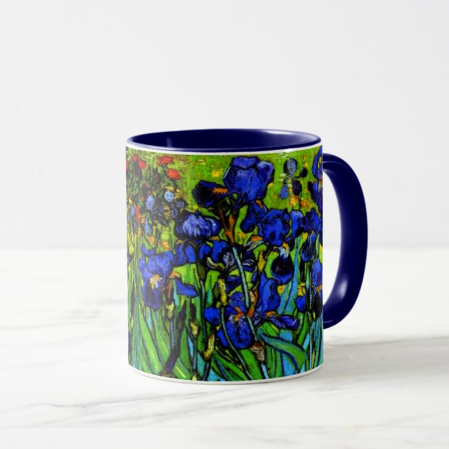 Irises, Van Gogh's famous floral painting Mug (Front Right)
