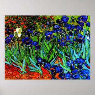 Irises, Van Gogh's famous floral painting Poster