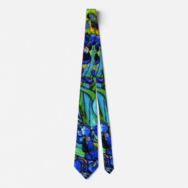 Irises, Van Gogh's famous floral painting Tie (Front)