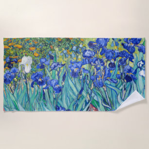 Irises Vincent van Gogh   Beach Towel