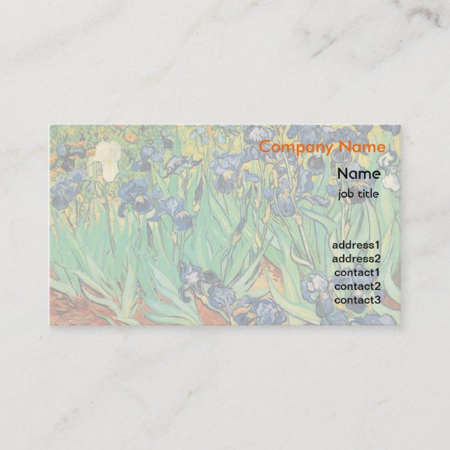 Irises, Vincent van Gogh Business Card (Front)