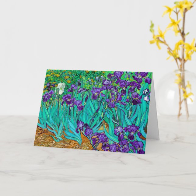 Irises, Vincent van Gogh Card (Yellow Flower)