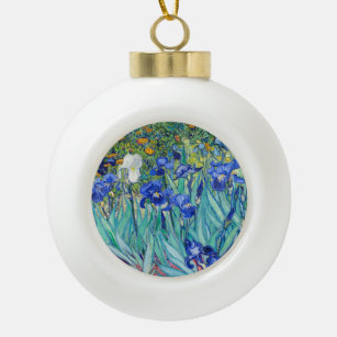 Irises  Vincent van Gogh   Ceramic Ball Christmas Ornament
