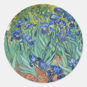 Irises   Vincent van Gogh Classic Round Sticker