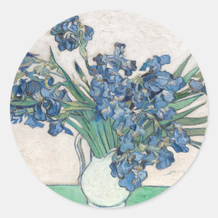 Irises   Vincent van Gogh Classic Round Sticker