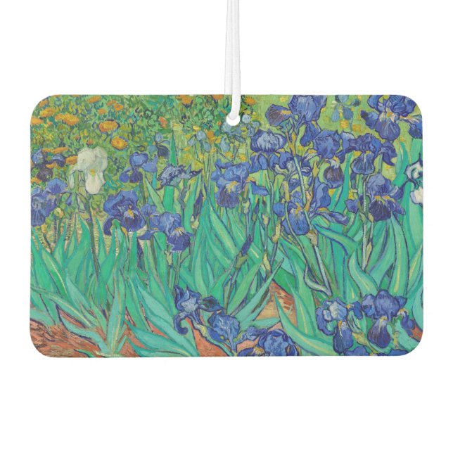 Irises Vincent Van Gogh Classical Art Print Car Air Freshener (Front)