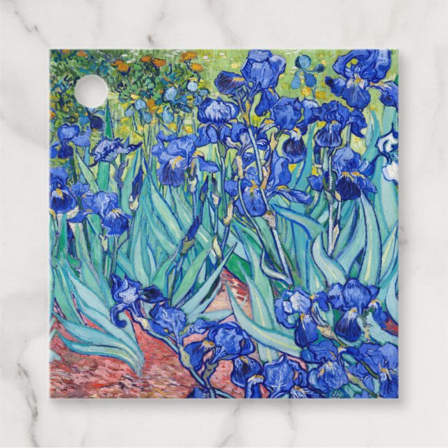 Irises Vincent van Gogh    Favour Tags (Front)