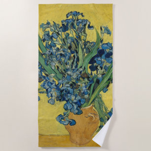Irises - Vincent van Gogh Fine Art Beach Towel
