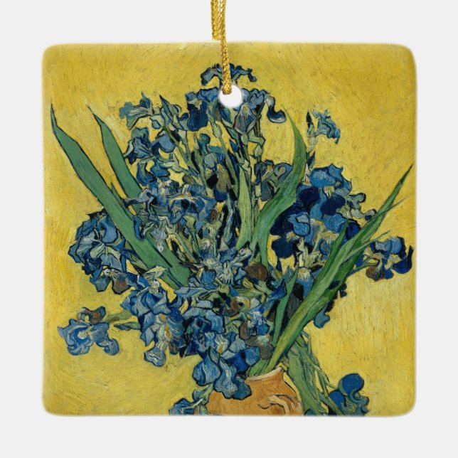 Irises - Vincent van Gogh Fine Art Ceramic Ornament (Front)