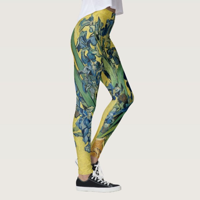 Irises - Vincent van Gogh Fine Art  Leggings (Right)