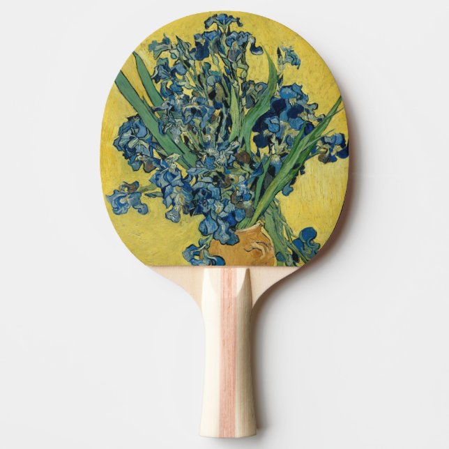  Irises - Vincent van Gogh Fine Art Ping Pong Paddle (Front)