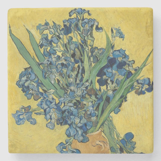Irises - Vincent van Gogh Fine Art Stone Coaster (Front)