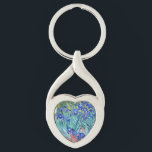 Irises  Vincent van Gogh  Key Ring<br><div class="desc">Irises (1889) Vincent van Gogh. Cute summer landscape. Blue irises bloom in a flowerbed in a green garden. Reproduction of famous works of art  images in the public domain.</div>
