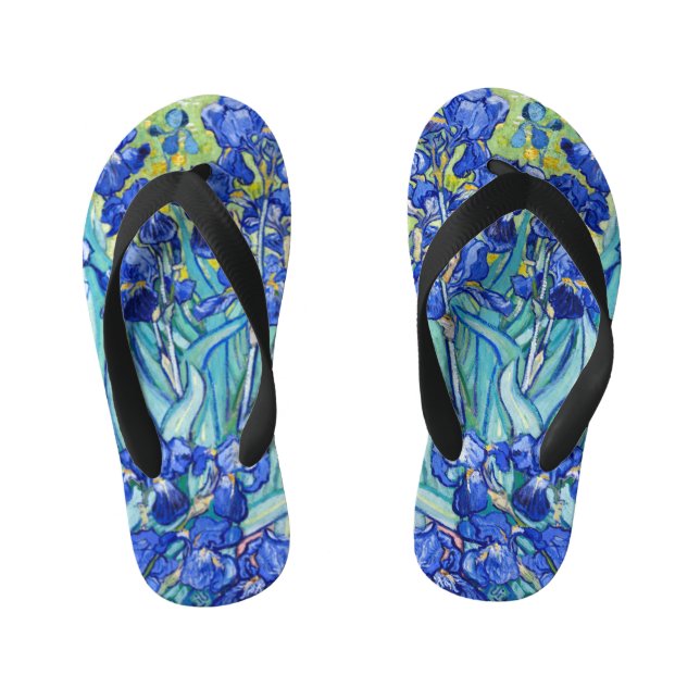 Irises Vincent van Gogh  Kid's Flip Flops (Footbed)