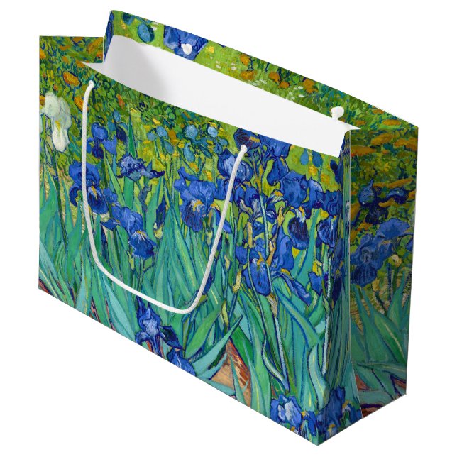 Irises, Vincent van Gogh Large Gift Bag (Front Angled)