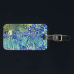 Irises Vincent van Gogh   Luggage Tag<br><div class="desc">Irises (1889) Vincent van Gogh. Cute summer landscape. Blue irises bloom in a flowerbed in a green garden. Reproduction of famous works of art  images in the public domain.</div>