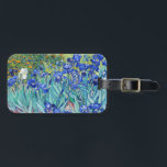 Irises Vincent van Gogh   Luggage Tag<br><div class="desc">Irises (1889) Vincent van Gogh. Cute summer landscape. Blue irises bloom in a flowerbed in a green garden. Reproduction of famous works of art  images in the public domain.</div>