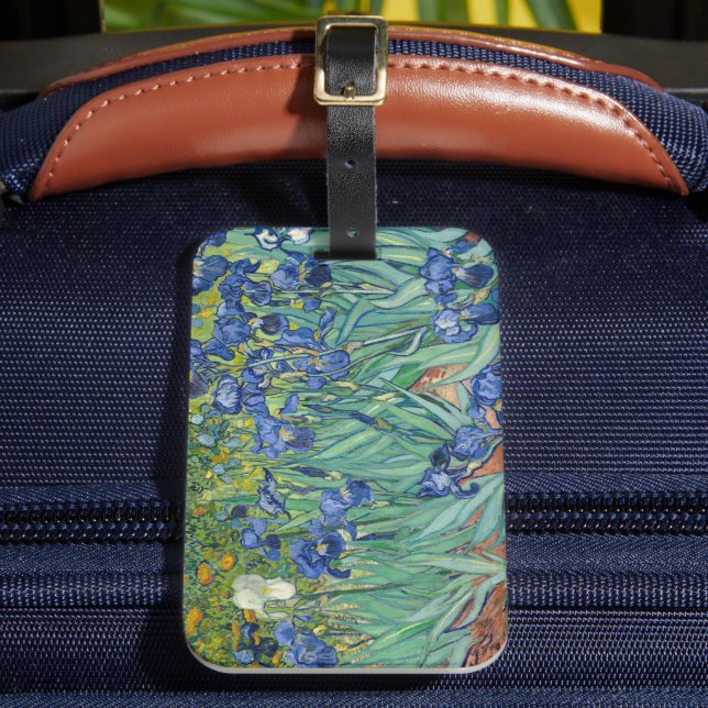 Irises | Vincent van Gogh Luggage Tag (Front Insitu 2)